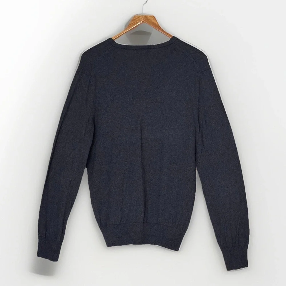 Banana Republic‎ Luxury Blend V Neck Sweater Mens Large Silk Cashmere Navy Blue